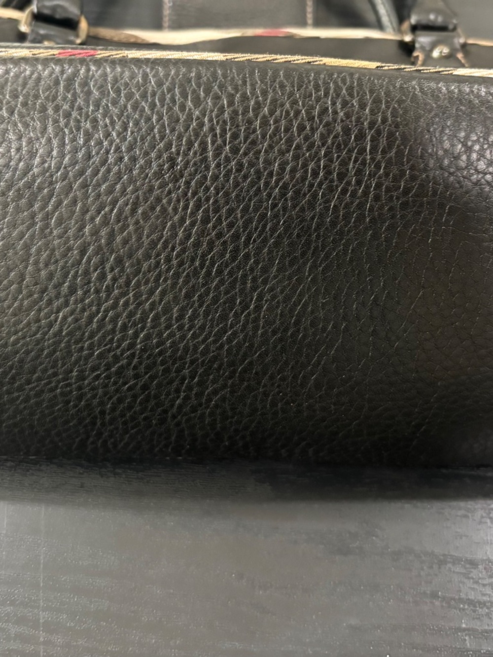 Burberry black leather bag, authentic vintage - Picture 4 of 14